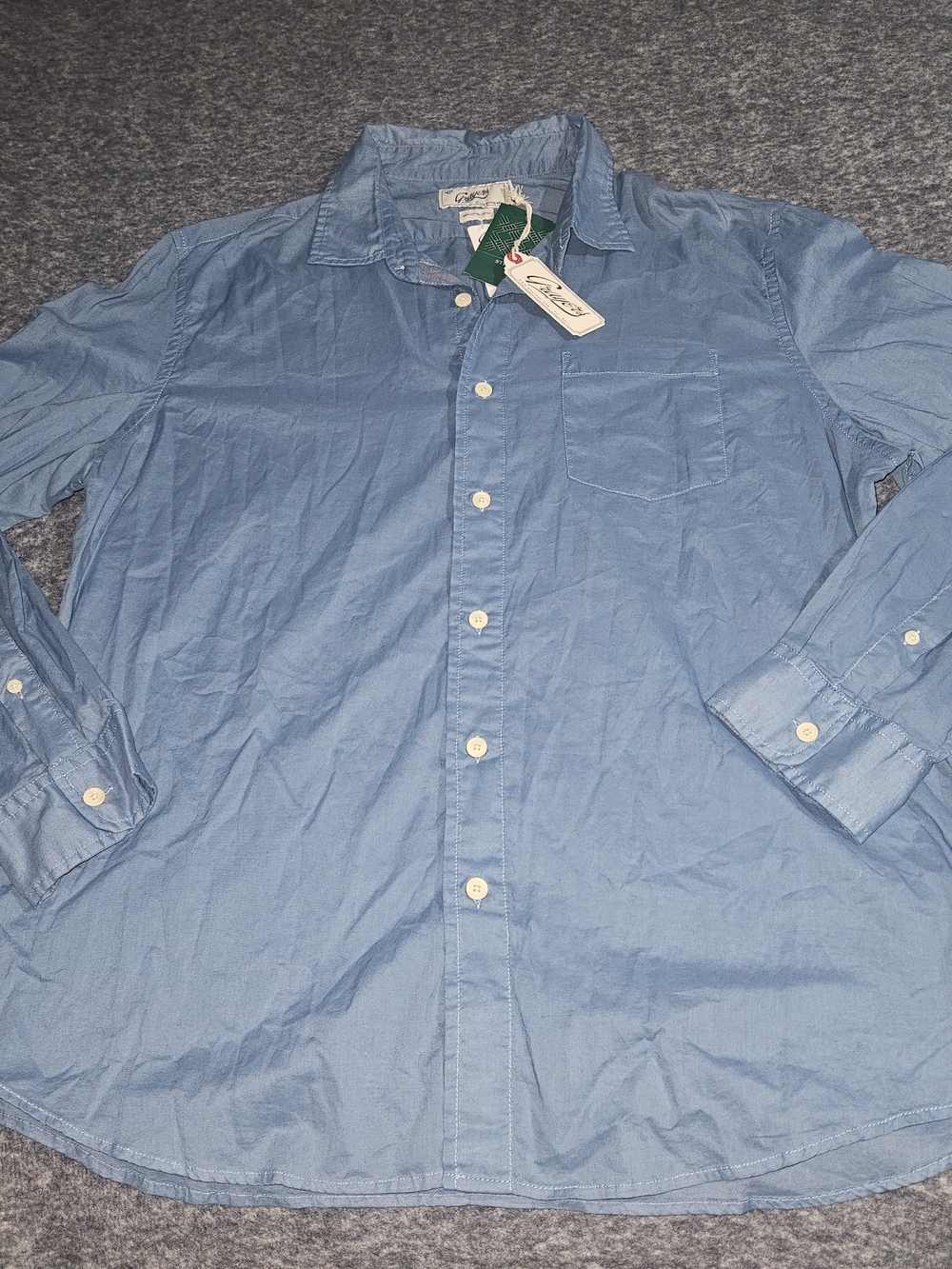 New Grayers Light Blue Casual Button-Down Shirt Super Light